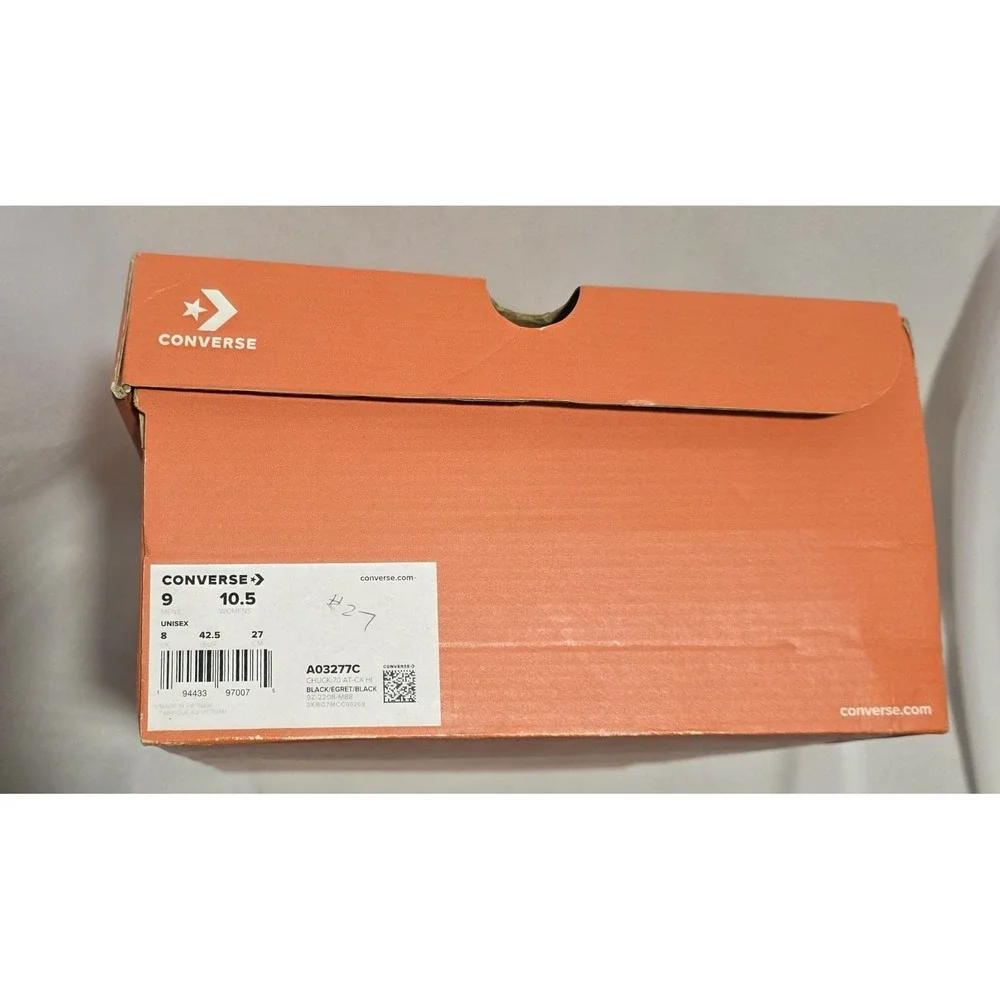 Converse A03277C Chucks 70ATCX  Unisex Black Platform Sneakers. NWB M 9, W 10.5 - Picture 10 of 10